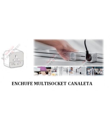 Enchufe Multisocket 10/13A Canaleta deslizable. ängel.