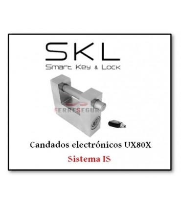 Candado electrónico rectangular UX80X  Sistema IS, SKL