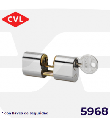 CILINDRO PERFIL OVALADO 5968 con llaves de seguridad, CVL