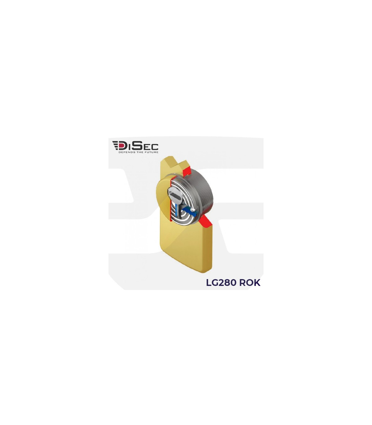 Escudo de alta seguridad c/placa DISEC Serie LG280EZC ROK