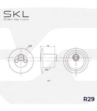 Cilindro electrónico R29 Sistema IS, sin bateria. SKL