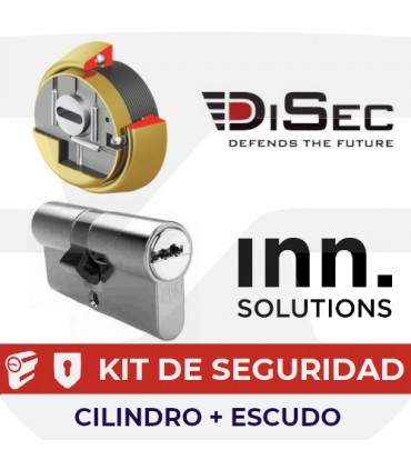 Kit Cilindro alta seguridad Inn Key Smart, Vds Bz+ con escudo Kripton, INN Disec