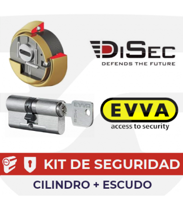 Kit MCS Cilindro Alta seguridad Magnético + Escudo Kripton, EVVA, Disec