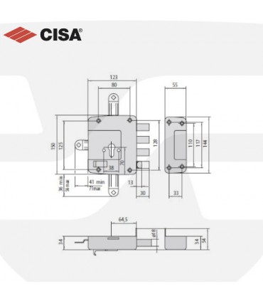 Cerradura  sobreponer sustitución en puertas acorazadas de perfil europeo, CISA