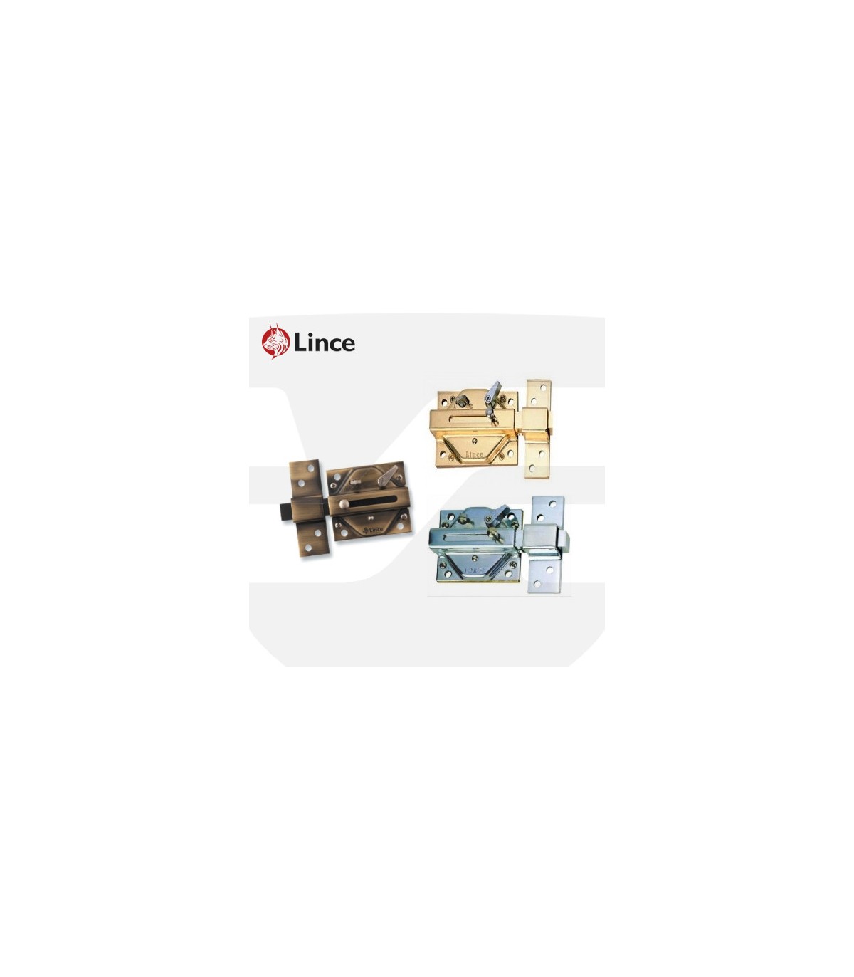 Lince 5019D21 - Cerradura reforzada 7930R chapado en cromo 74X