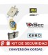 KIT alta seguridad sustitución cerradura gorjas 63 de puertas acorazadas por cilindros europeo Keso Master Reforzado, MIA