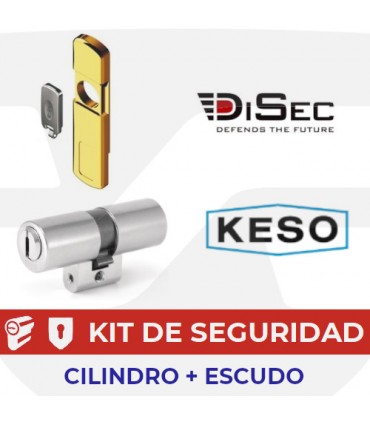 Kit Cilindro Alta Seguridad, Perfil Suizo 8000Ω Master + Escudo magnetico MG060