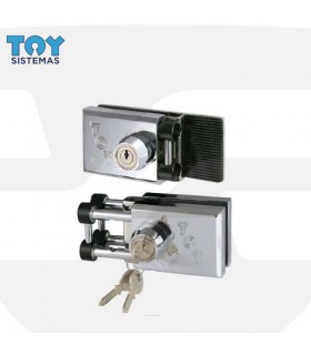 Cerraduras puertas cristal cierre central sin taladros y llave ambos lados,Toy