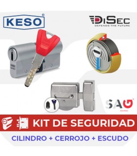 Kit KESO 8000Ω MASTER+ Cerrojo SAG EP50 + Escudo DISEC ROK BD280MRL
