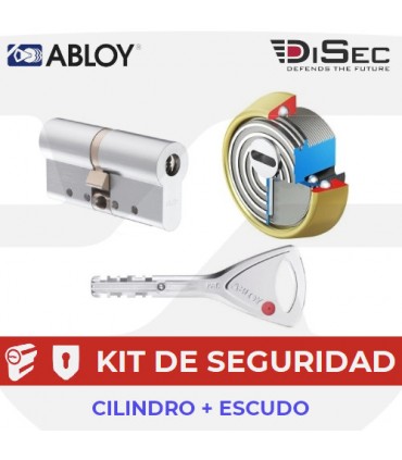 Kit Cilindro Alta seguridad Protec 2 con Escudo Rok , Abloy/Disec