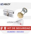 Kit Cilindro Alta seguridad Protec 2 con Escudo embutir, Abloy