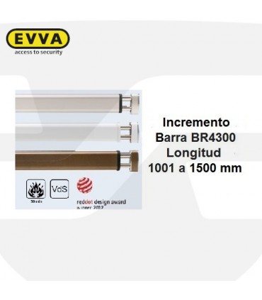 Incremento longitud máxima Barra transversal BR 4300, EVVA