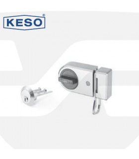 Cerradura de pestillo con cilindro 4000Ω Master, cromo, Keso