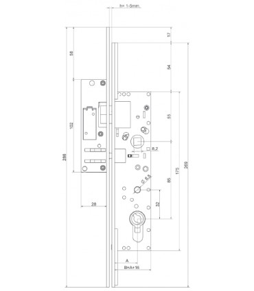 Electrocerradura automática embutir ATEKO 5703, Lince