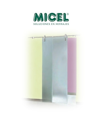 Kit puertas corredera cristal y madera , Micel