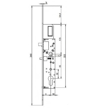 Electrocerradura automática embutir ATEKO 5753CCI, Lince