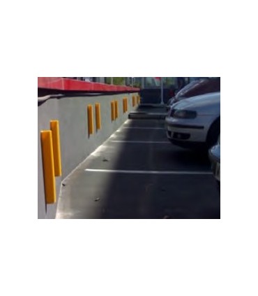 Tope de aparcamiento de pared de PVC de 400x70x60, TT-015, TopTop