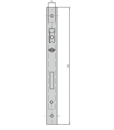 Cerradura antipánico embutir metálica monopunto, Serie 612E, CVL
