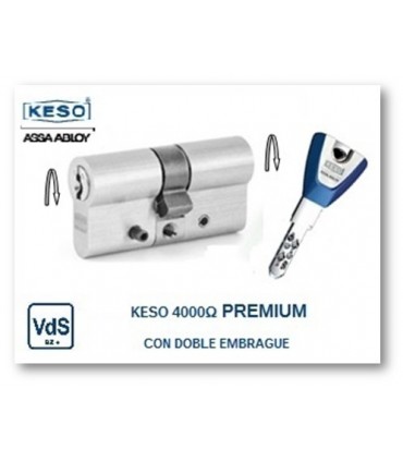 Cilindro Alta Seguridad 4000Ω Premium con Doble Embrague, KESO