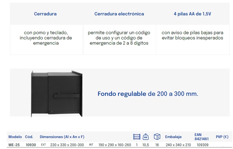 CAJA FUERTE ALPHA EMPOTRAR