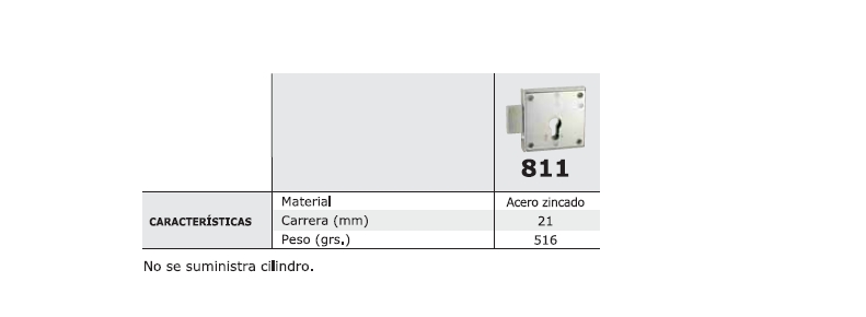 AGA CERRADURA CAJA FUERTE 811