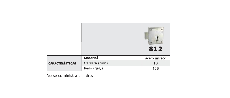 AGA CERRADURA CAJA FUERTE 812