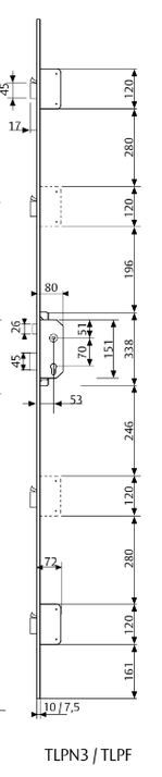 TESA CERRADURA TLPN3 CAJA CENTRAL