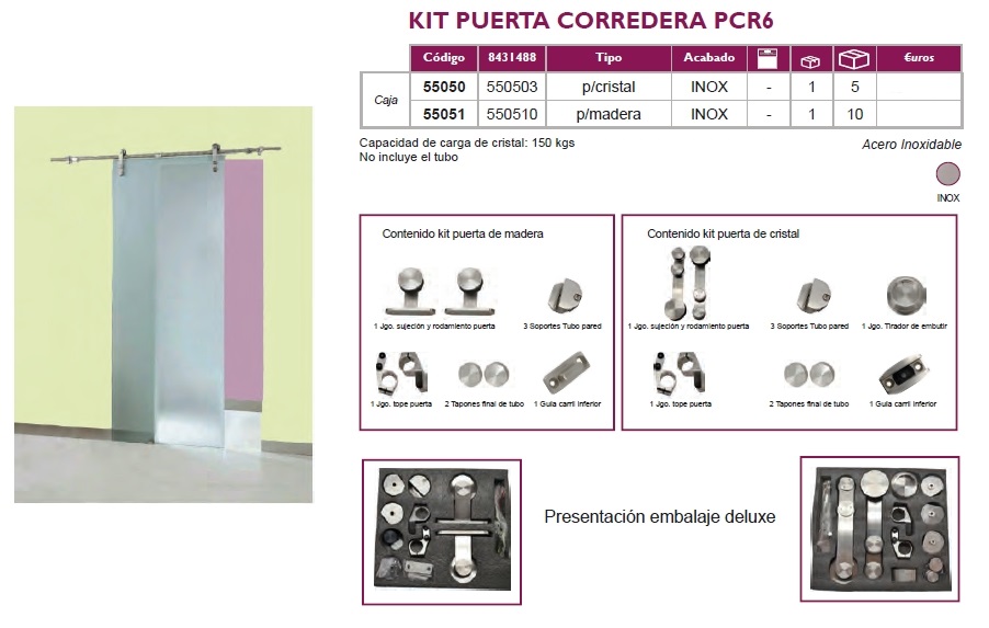 micel kit puertas correderas cristal pcr6