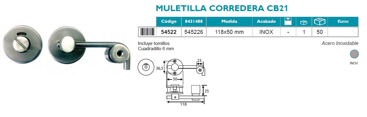 micel muletilla corredera cb21