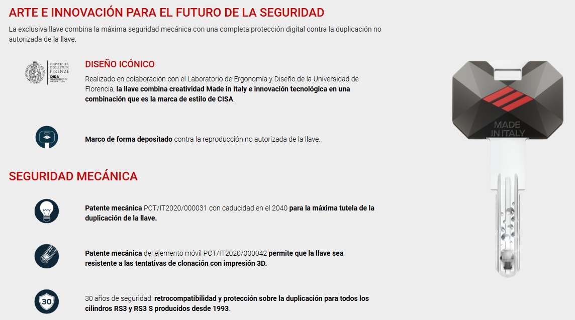 CISA CILINDRO ALTA SEGURIDAD RS5