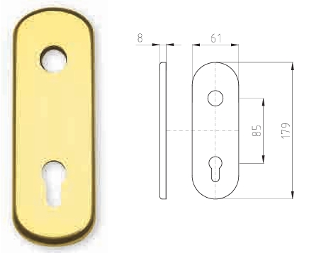 dierre placa interior cillindro