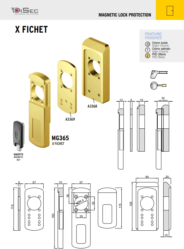 Escudo protector magnetíco para Fichet MG 365, Disec