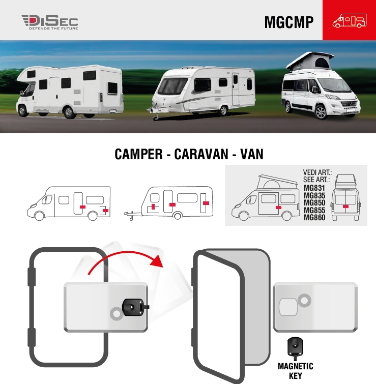 disec cierre magnetico caravana campingMGCMP