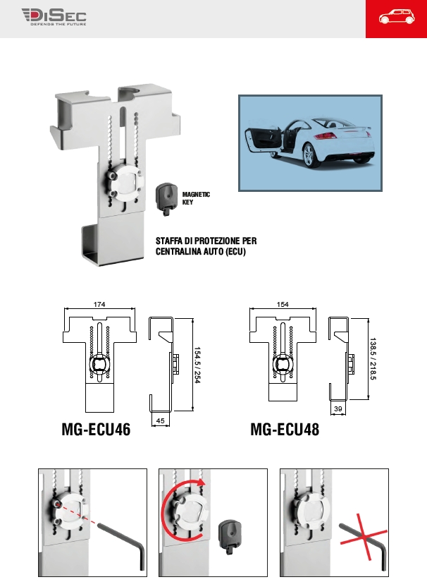 disec protector magnetico centralitas vehiculo MG-ECU