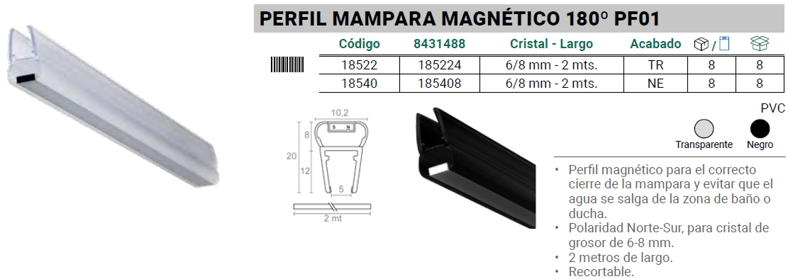 PF01 Perfil Magnético 180º