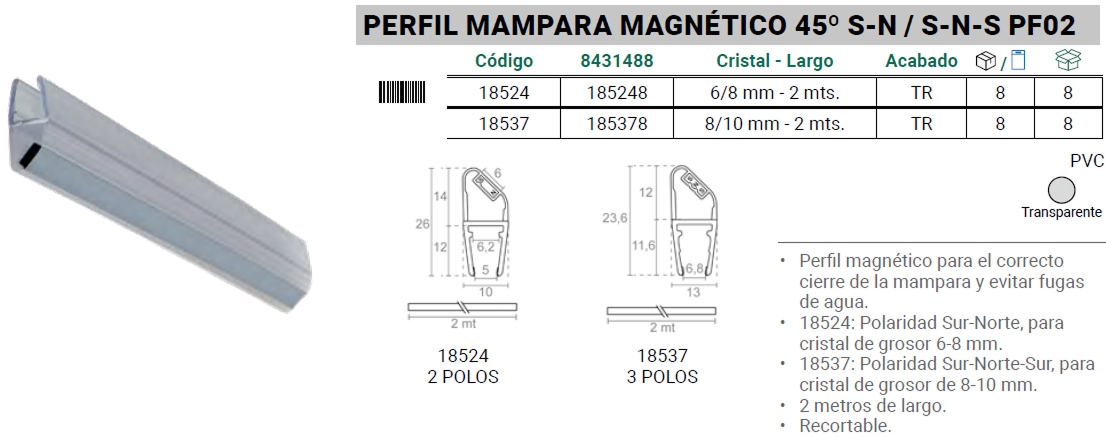 PF02 Perfil Magnético 45º S-N ~ S-N-S