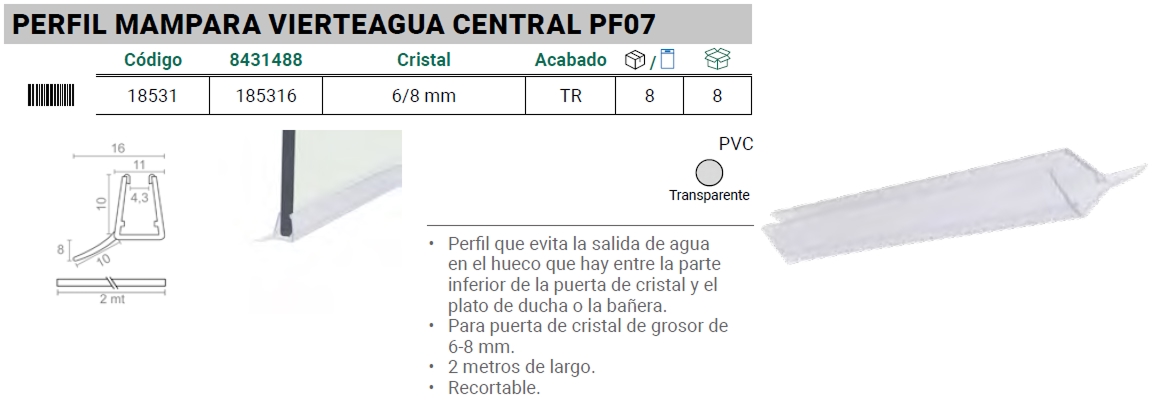 PF07 Perfil Mampara Vierteagua Central