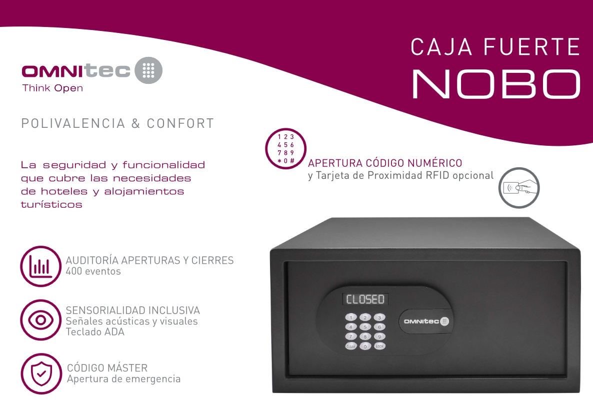OMNITEC CAJA FUERTE ELECTRONICA NOBO_