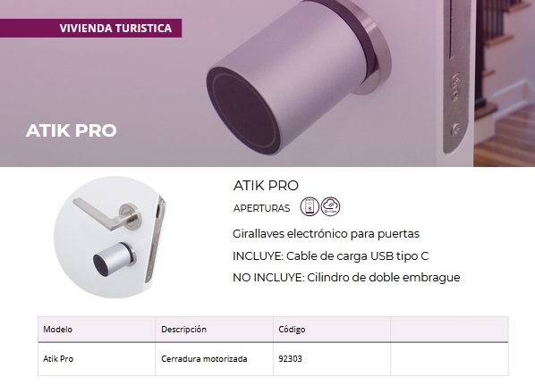 omnitec cerradura inteligente ATIK PRO