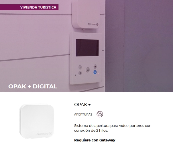 omnitec sistema apertura video porteros OPAK